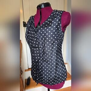 Tulle Black and White Polka Dot Top